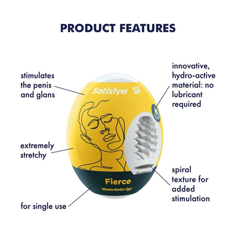 Satisfyer Masturbator Egg Fierce Bold Sensation Anytime Anywhere