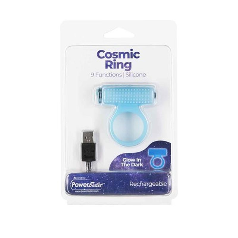 Power Bullet Cosmic Cock Ring W Glow In The Dark