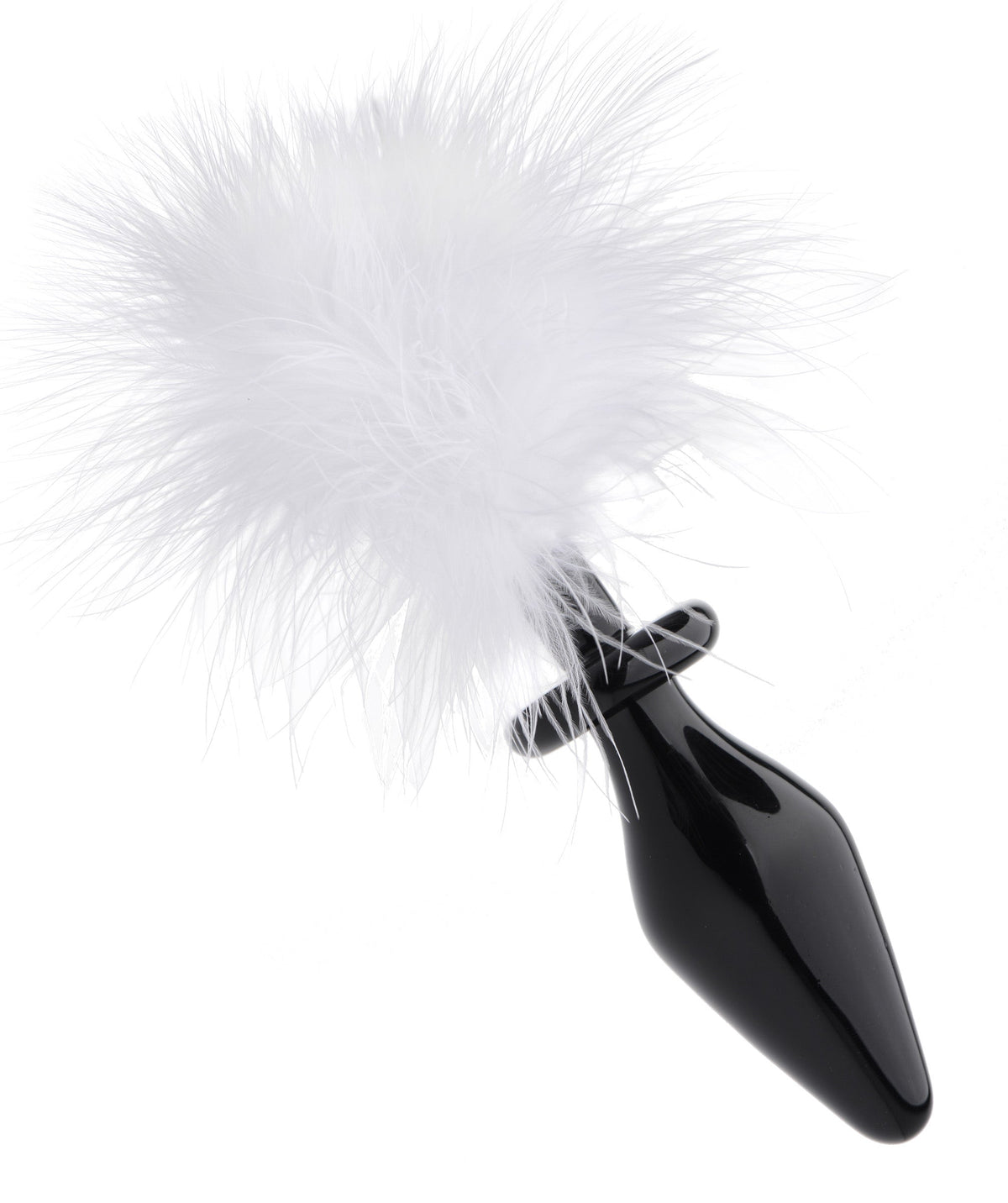Tailz White Fluffer Bunny Glass Anal Plug