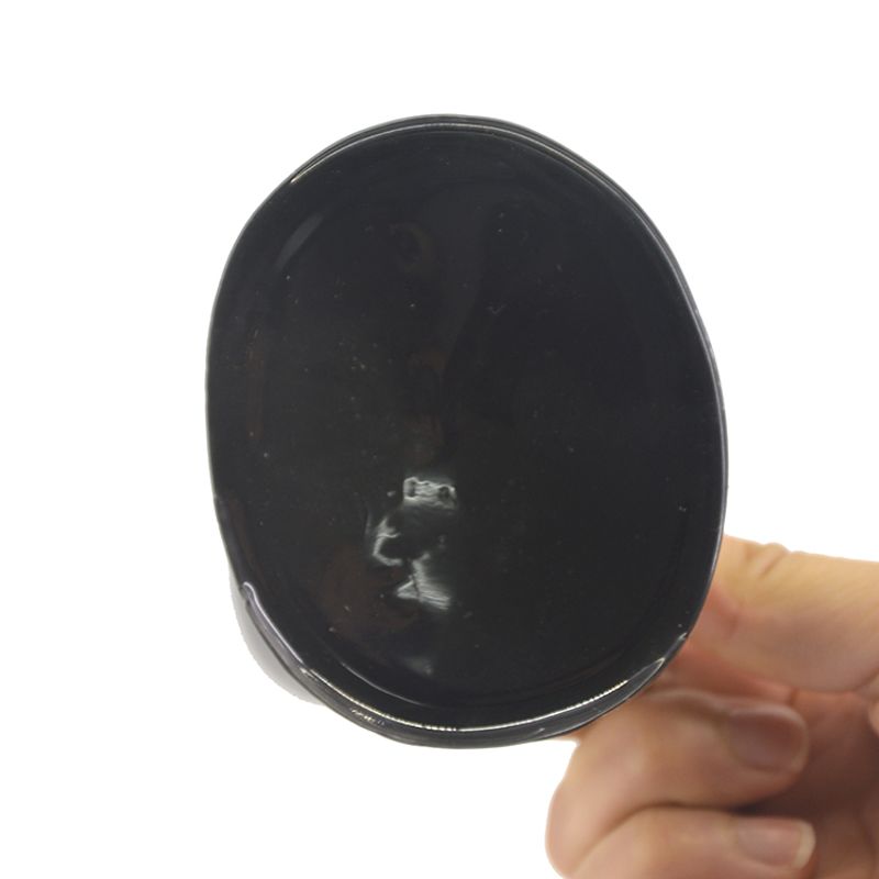 Tongue Shape Anal Plug Black - Purple
