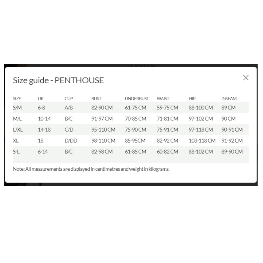 Penthouse Adore Me Panties White M/L