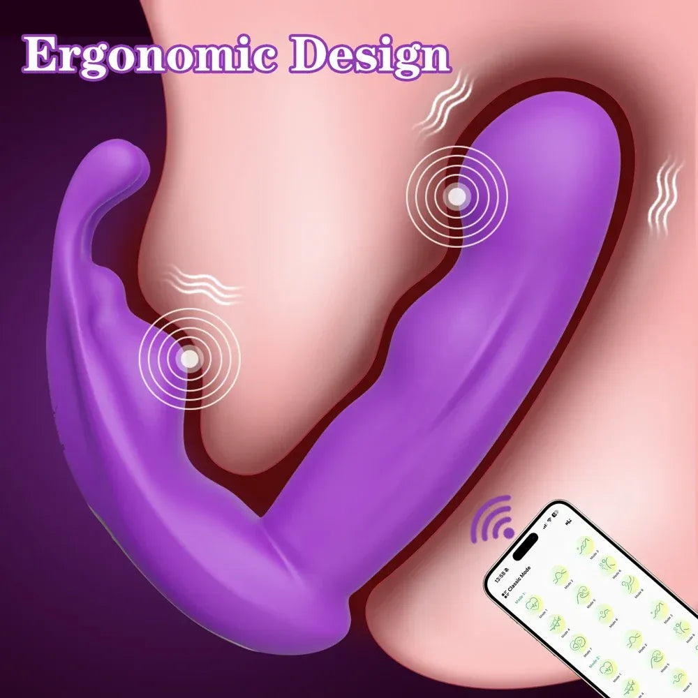 App Controlled Rabbit Vibrator for Women G Spot Stimulation - Red