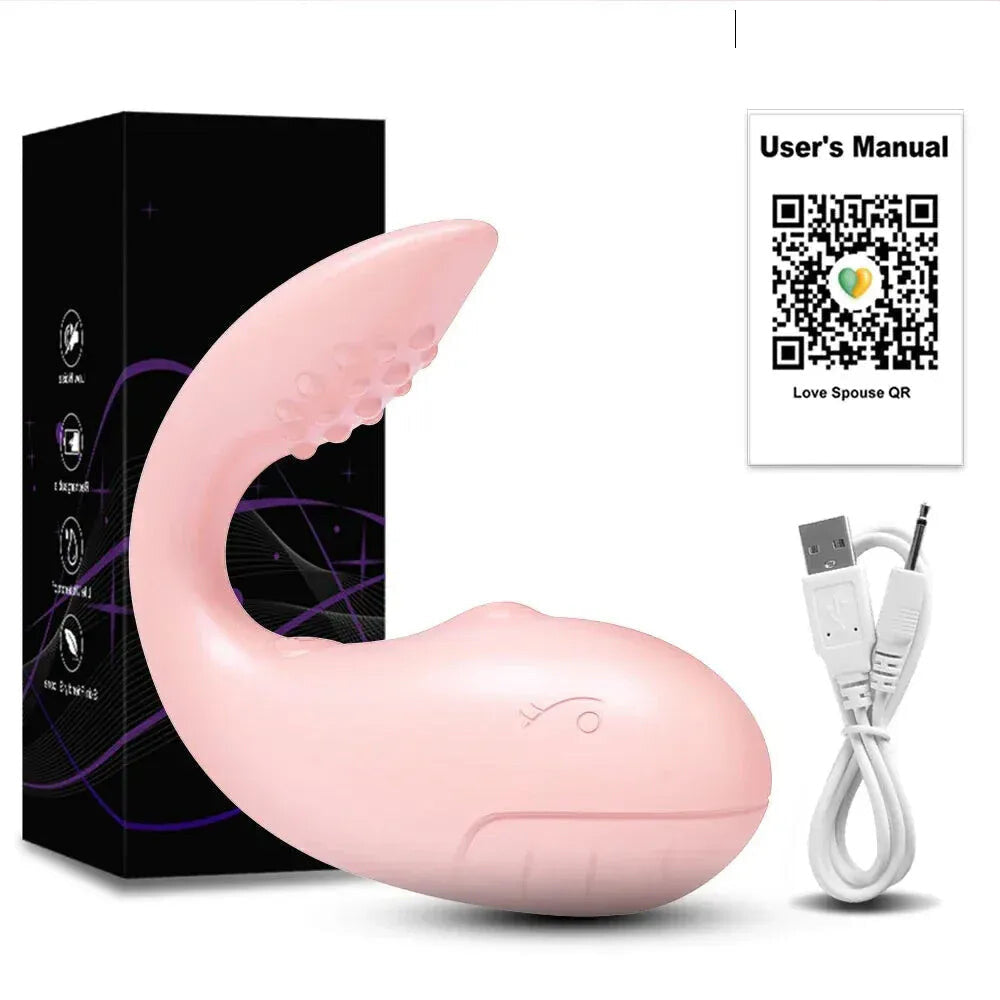 Interactive Vibrating Love Egg Dual Motor Panty Vibrator for Couples - Red