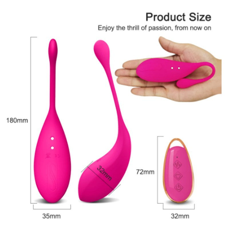 Pink Silky Silicone Remote Control Vibrating Egg - 12 Powerful Modes for Discreet Pleasure