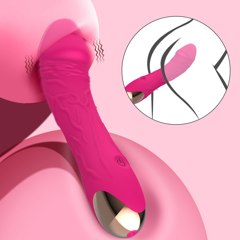 Dark Green Intense Pleasure G-Spot Vibrator - 20 Speed Rechargeable Silicone Wand with Magnetic Charging